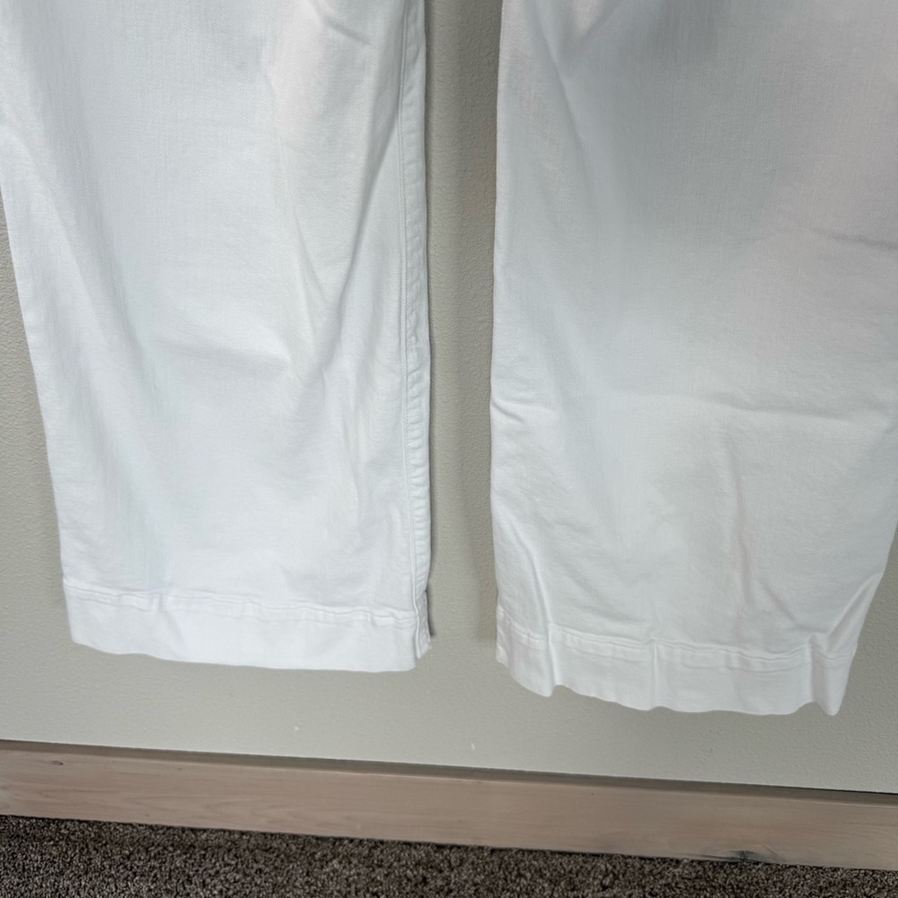 FRAME Le Hardy High-Rise Wide-Leg Jeans Blanc White Denim Women’s Size 33 - Picture 11 of 14